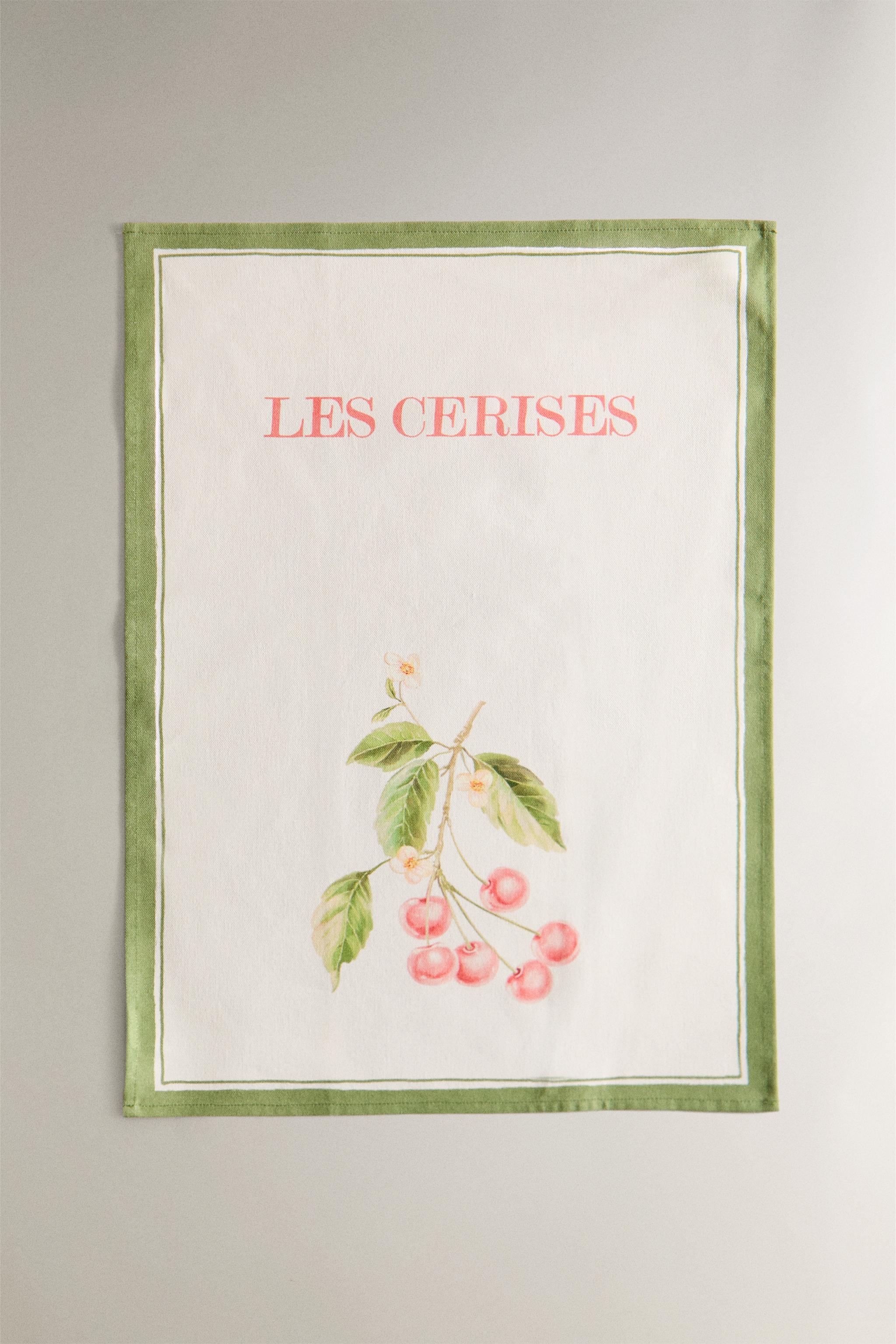PACK OF CHERRY COTTON KITCHEN TOWELS (SET OF 2)